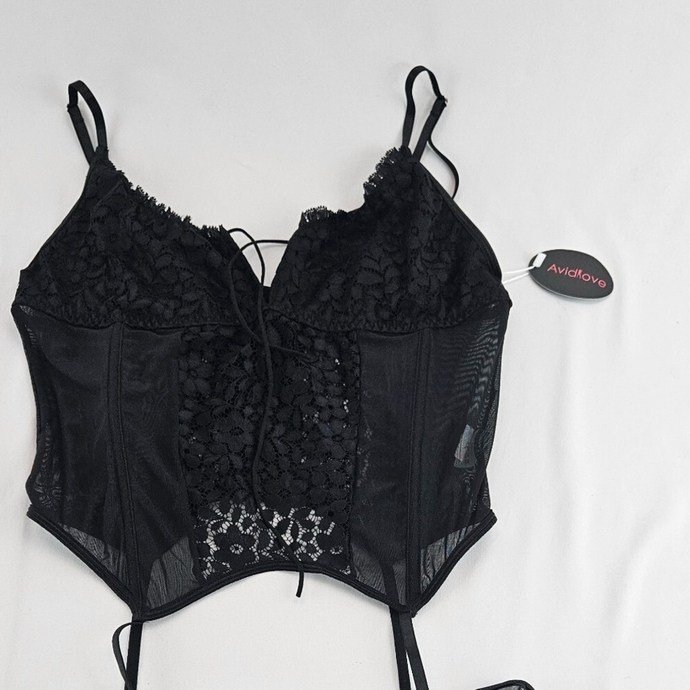 Avidlove Black Lace Shapewear Top